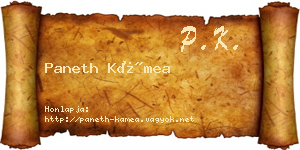 Paneth Kámea névjegykártya